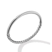 Sculpted Cable and Smooth Bangle Bracelet
