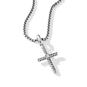 Cable Classic Cross Pendant with Diamond