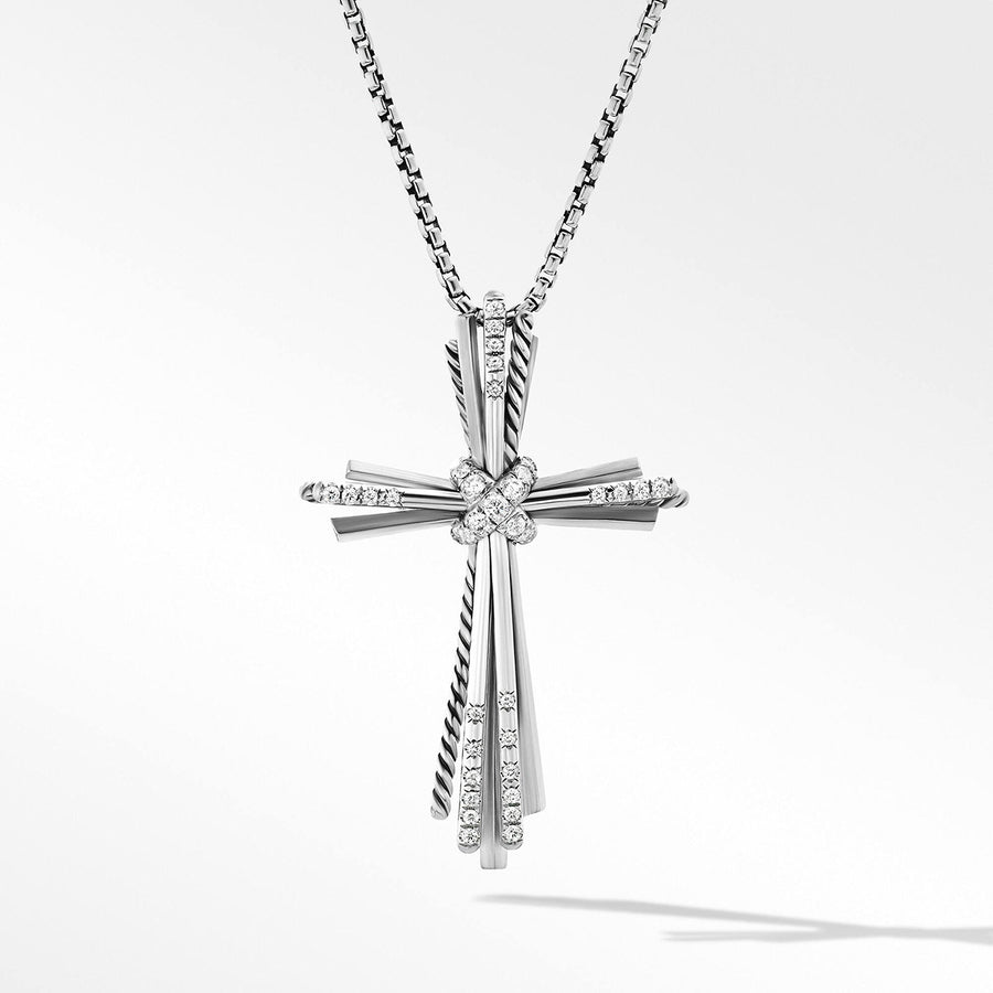 Angelika Cross Necklace with Pave Diamonds