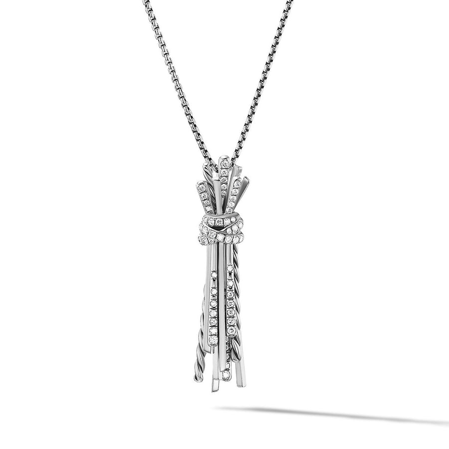 Angelika Flair Pendant Necklace with Pave Diamonds