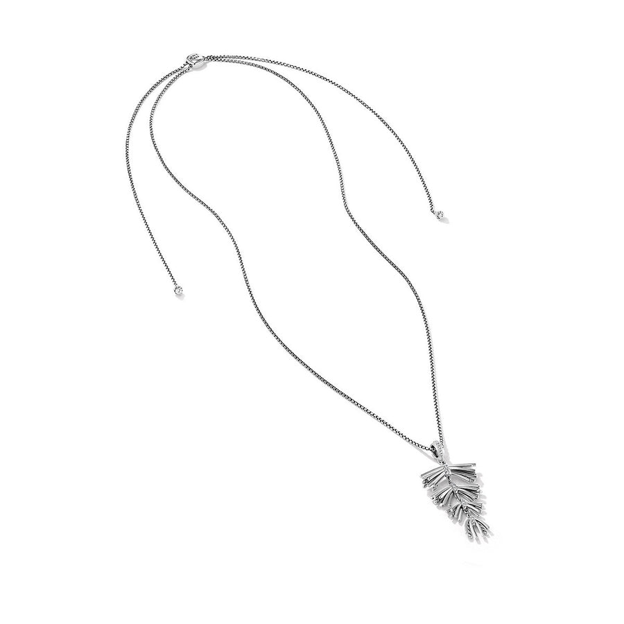 Angelika Fringe Pendant Necklace with Pave Diamonds