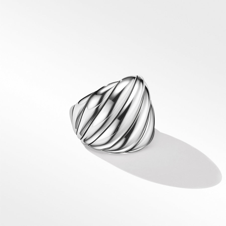 Sculpted Cable Ring in Sterling Silver