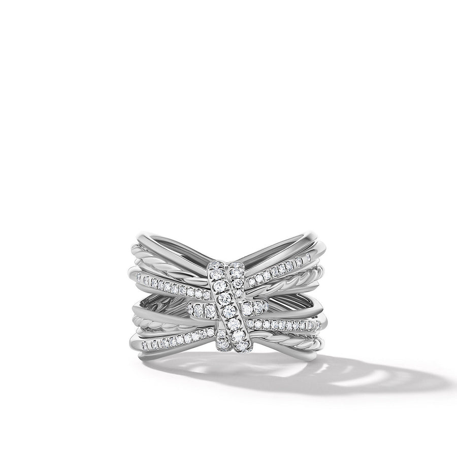 Angelika Maltese Ring with Pave Diamonds