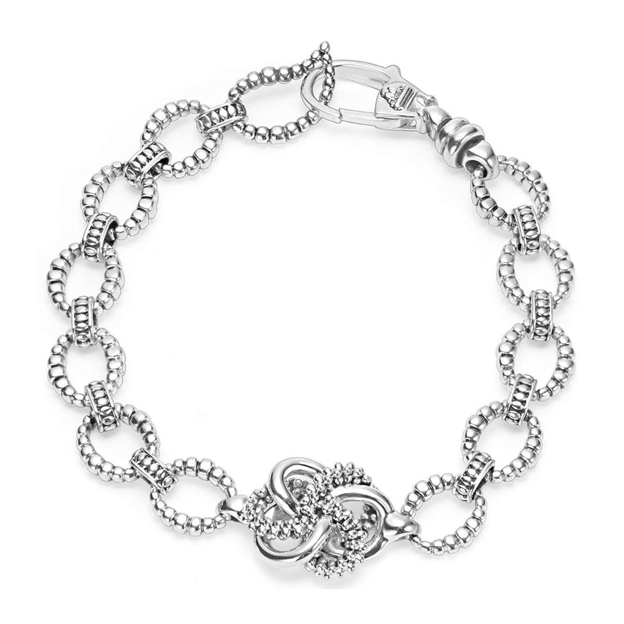 Silver Love Knot Link Bracelet