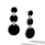 DY Elements Triple Drop Earrings with Black Onyx and Pave Diamonds