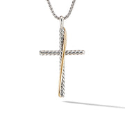 Crossover XL Cross Necklace with 18K Yellow Gold