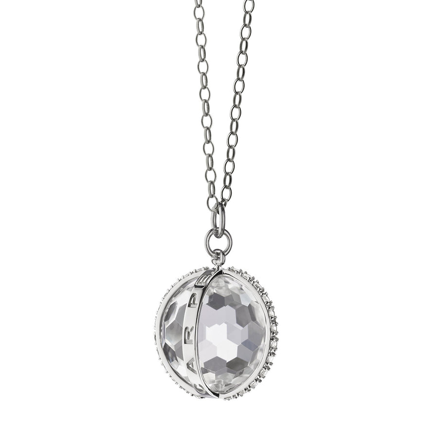 Carpe Diem White Sapphire Charm Necklace