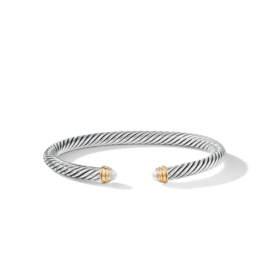 Cable Classics Collection Bracelet with Pearls and 14K Gold
