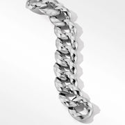 Cable Edge Curb Chain Bracelet in Recycled Sterling Silver