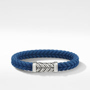 Chevron Blue Rubber Bracelet