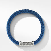 Chevron Blue Rubber Bracelet