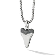 Shark Tooth Amulet with Pave Black Diamonds