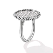 DY Elements Ring in Sterling Silver with Pave Diamonds