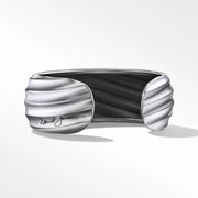Cable Edge Cuff Bracelet in Recycled Sterling Silver