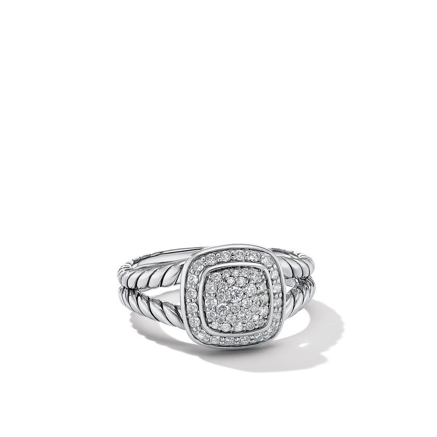 Petite Albion Ring with Pave Diamonds