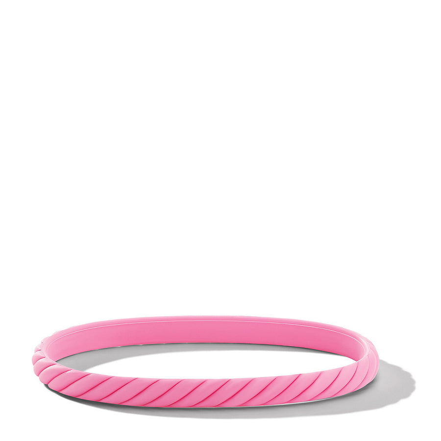 Cable Pink Rubber Bracelet