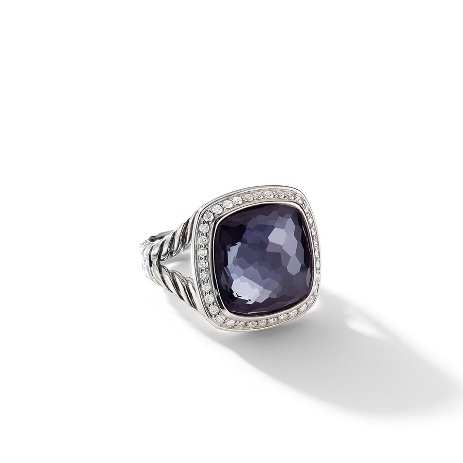 Albion Ring in Sterling Silver with Lavender Amethyst and Pave Diamonds
