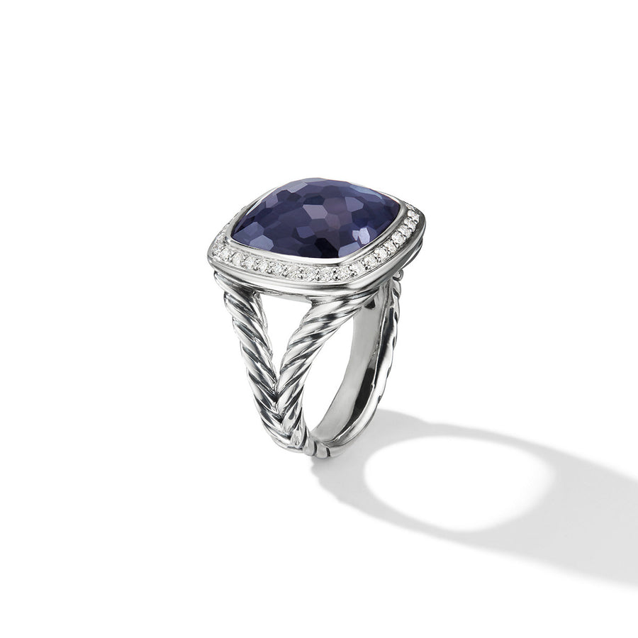 Albion Ring in Sterling Silver with Lavender Amethyst and Pave Diamonds