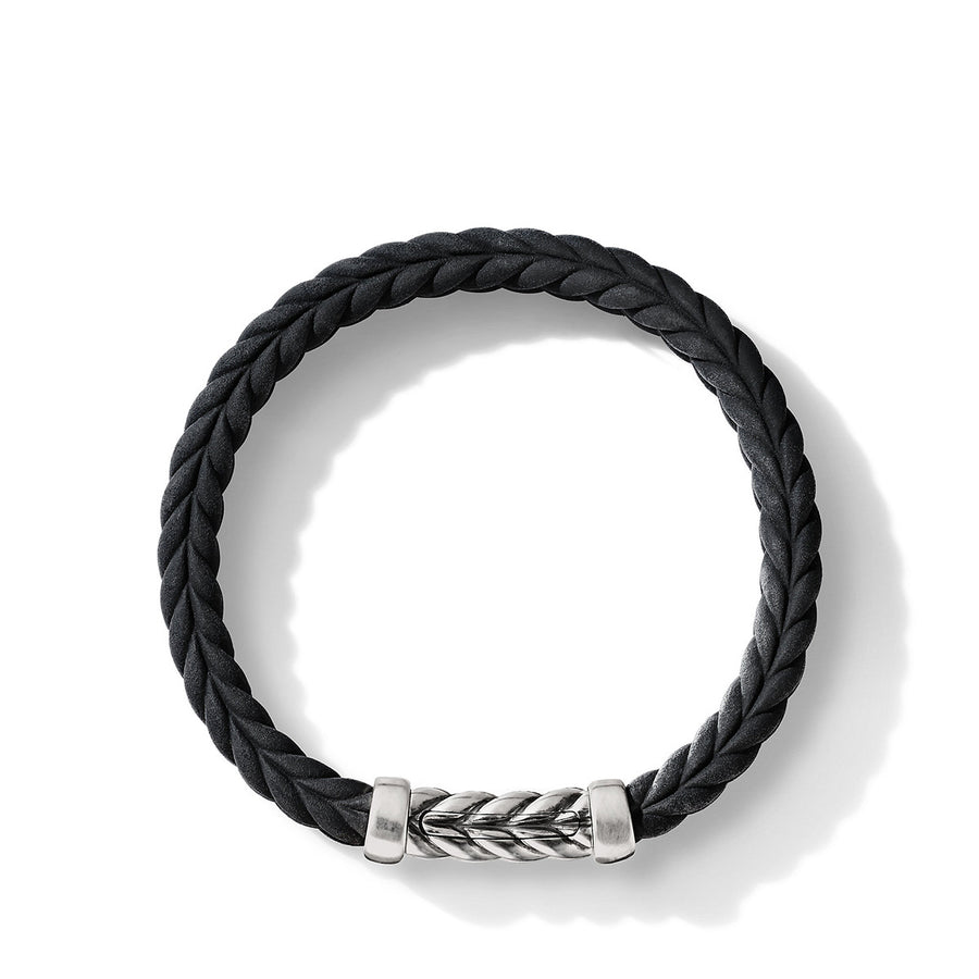 Chevron Black Rubber Bracelet