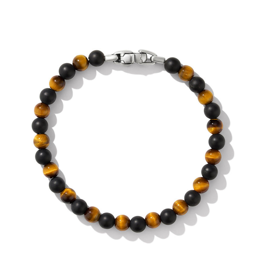 Spiritual Beads Alternating Bracelet with Black Onyx and Tiger's Eye