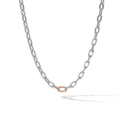 DY Madison Chain Necklace in Sterling Silver with 18K Rose Gold