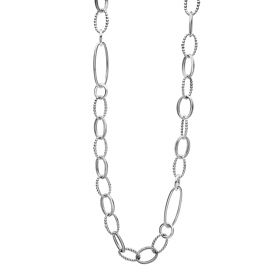34-Inch Smooth and Oval Link Chain Necklace