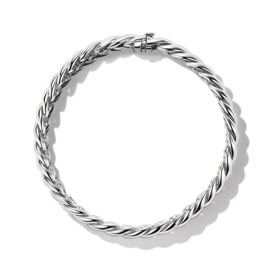 Sculpted Cable Bracelet in Sterling Silver