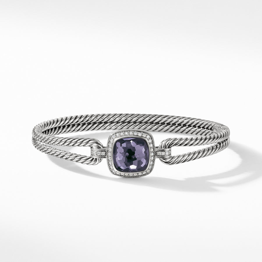 Albion Bracelet with Black Orchid and Diamonds