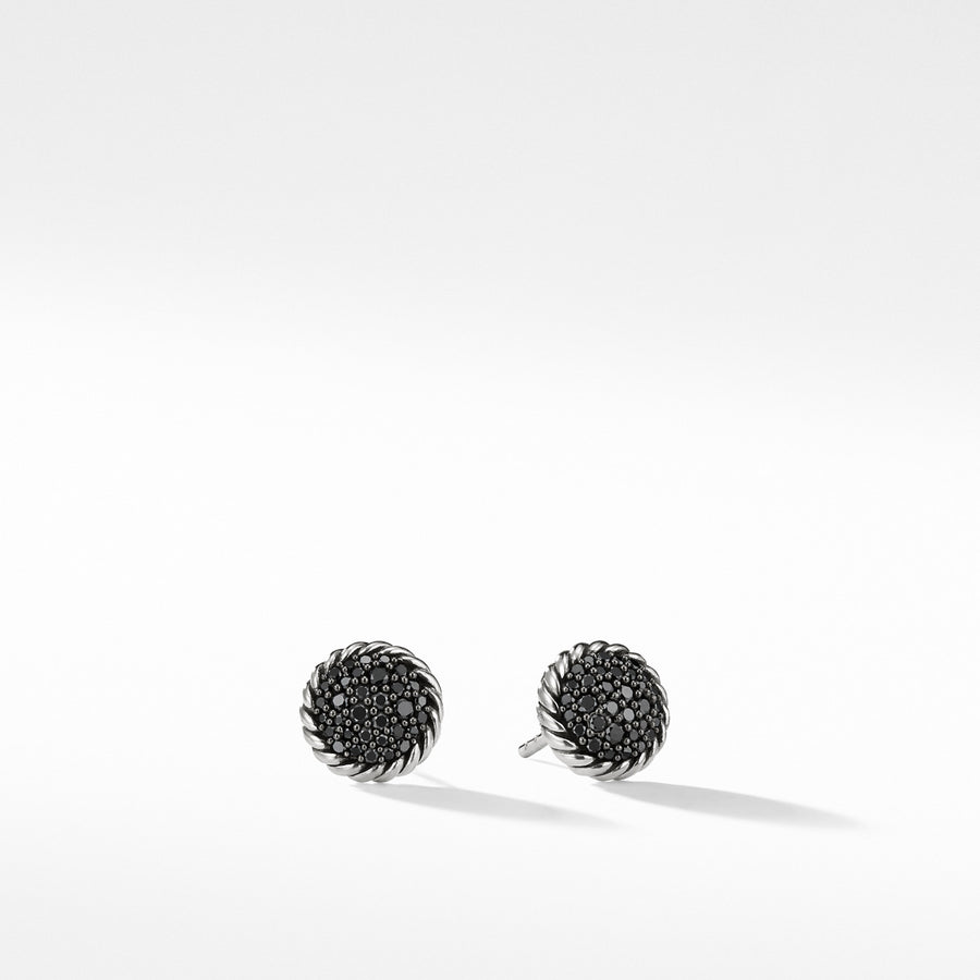 Chatelaine Earrings with Black Diamonds