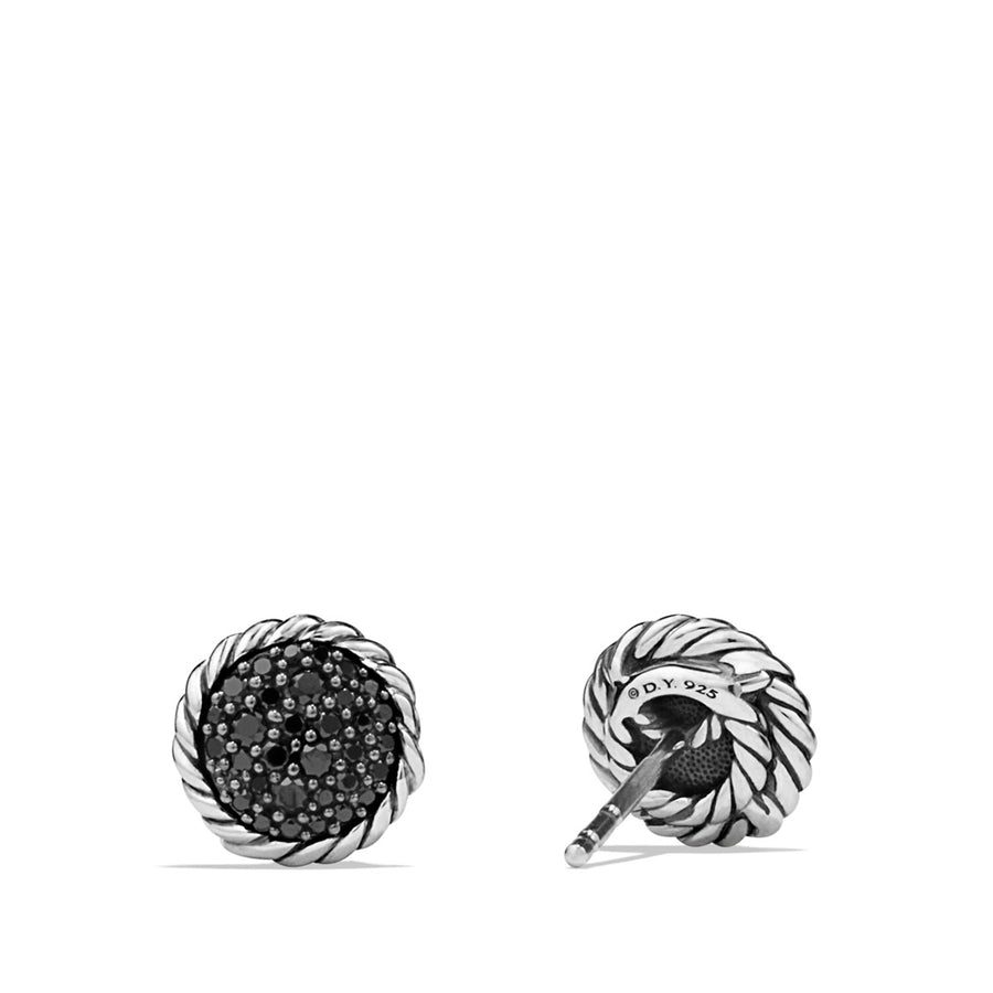 Chatelaine Earrings with Black Diamonds