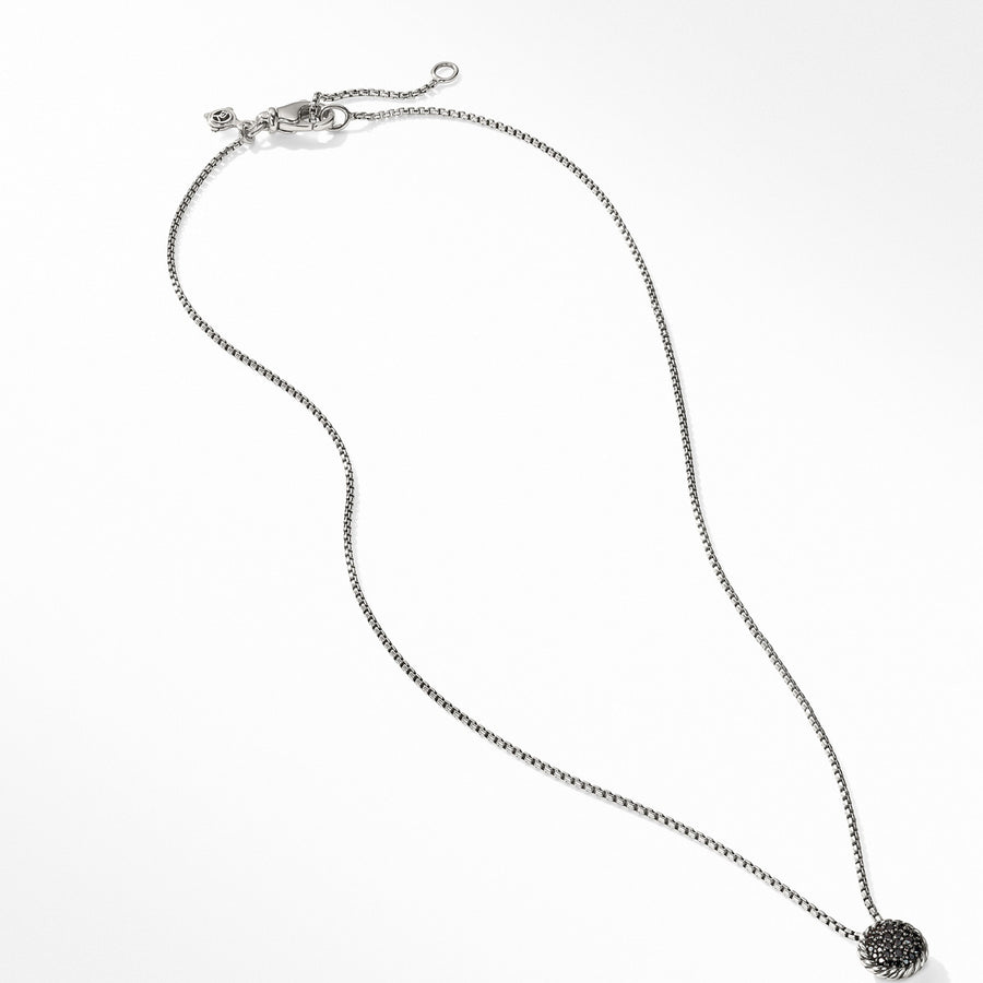 Chatelaine Pendant Necklace with Black Diamonds