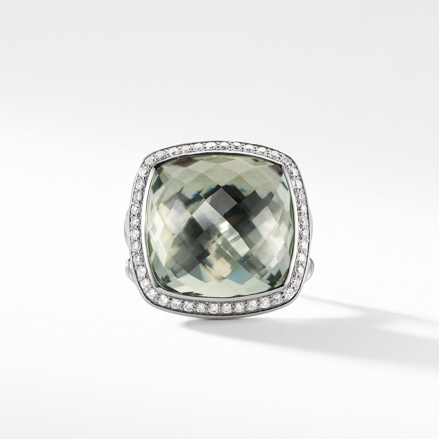 Albion Ring with Prasiolite and Diamonds