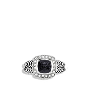 Petite Albion Ring with Black Onyx and Diamonds