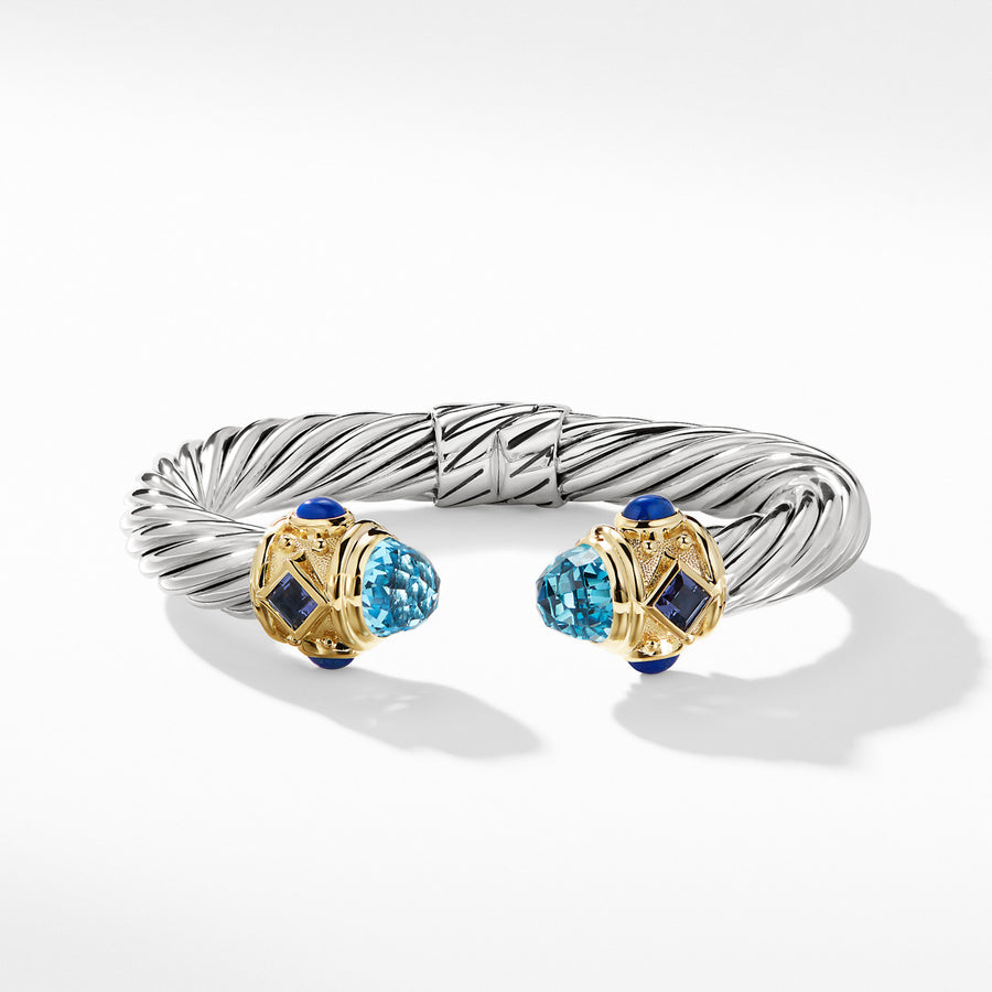 Renaissance Bracelet with Blue Topaz, Iolite, and Gold