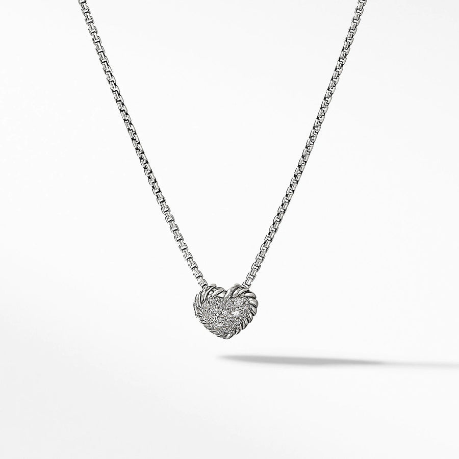 Heart Pendant Necklace with Diamonds