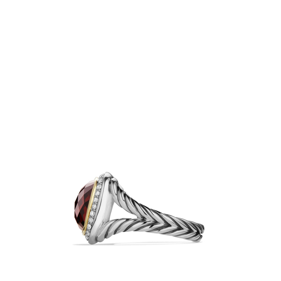 Ring with Garnet and Diamonds with 18K Gold