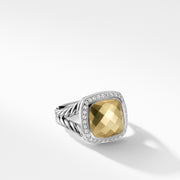 Ring with Gold Dome and Diamonds with 18K Gold