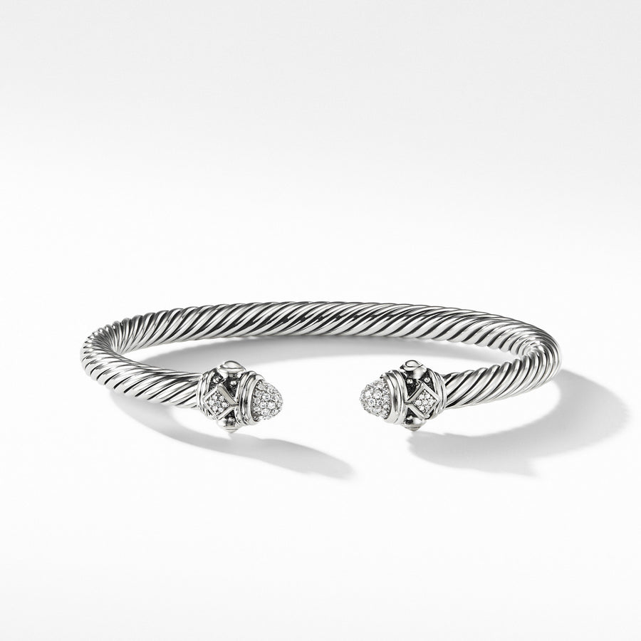 Renaissance Bracelet with Diamonds in Silver, 5mm