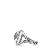Ring with Prasiolite and Diamonds