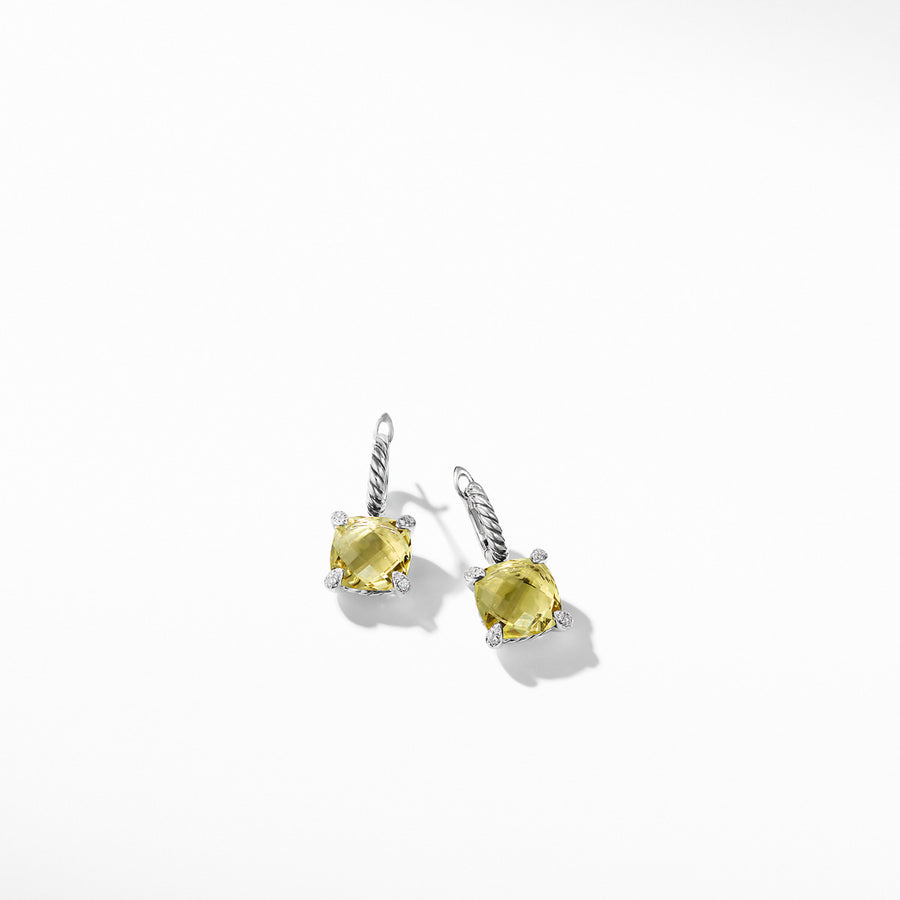 Chatelaine Drop Earrings with Lemon Citrine and Diamonds