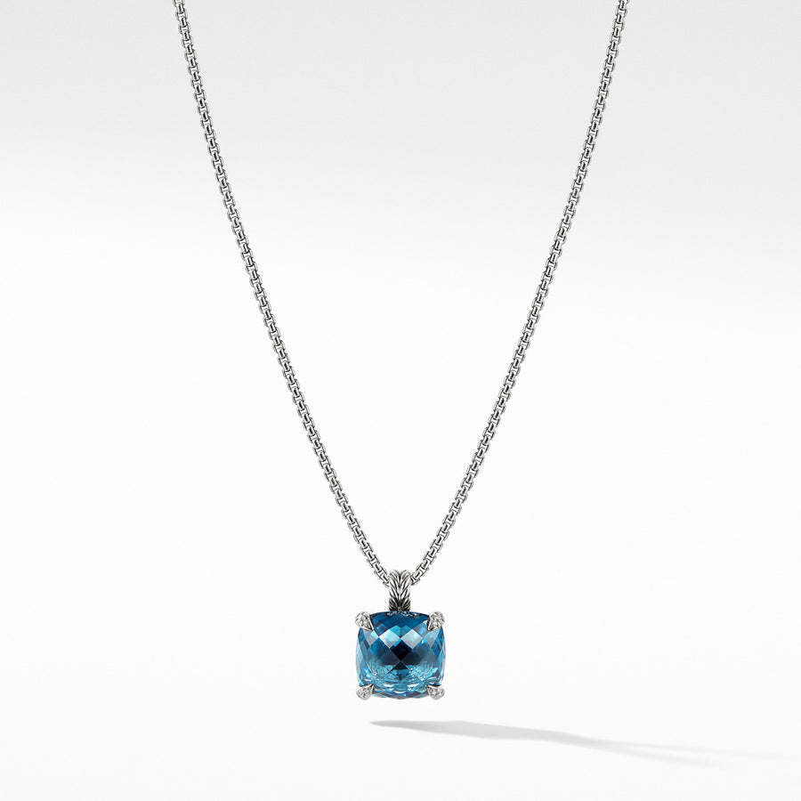 Chatelaine Pendant Necklace with Hampton Blue Topaz and Diamonds