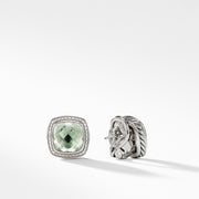 Earrings with Prasiolite and Diamonds