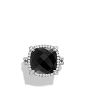 Chatelaine Pave Bezel Ring with Black Onyx and Diamonds
