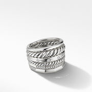 Stax Wide Ring with Diamonds