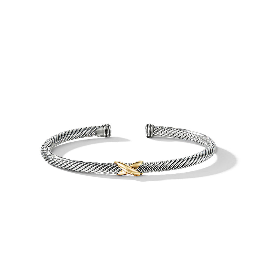 X Bracelet with Gold