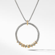 Helena Large Pendant Necklace with Diamonds and 18K Gold