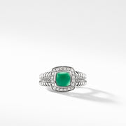 Petite Albion Ring with Green Onyx and Diamonds