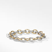 Medium Oval Link Chain Bracelet in Sterling Silver and 18k Yellow Gold
