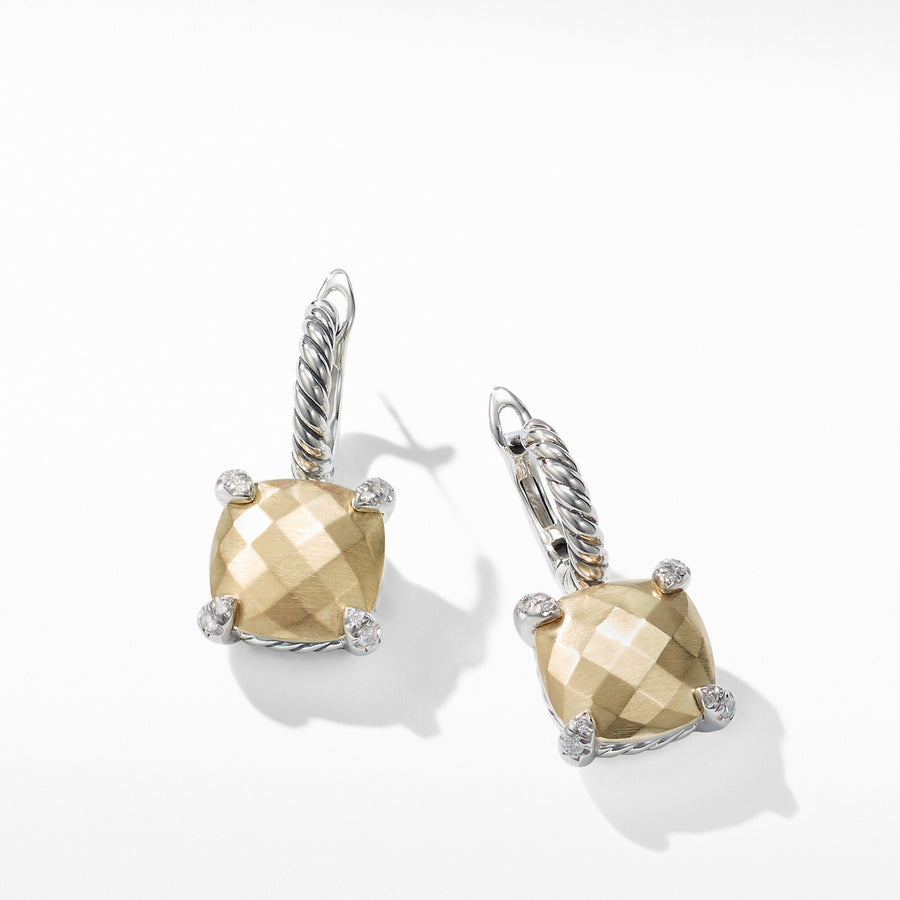 Chatelaine Drop Earrings with 18K Gold and Diamonds