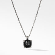 Chatelaine Pendant Necklace with Black Onyx and Diamonds